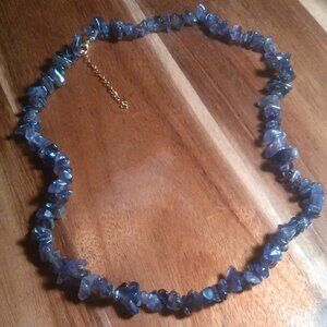 Amethyst Chips Goldtone Necklace (18 to 20 Inch)